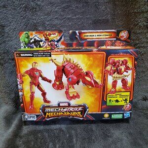 Marvel Mech Strike Mechasaurs 4" Iron Man Figure & Iron Stomper
